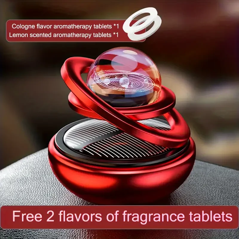 Solar Rotating Car Air Freshener Perfume Diffuser