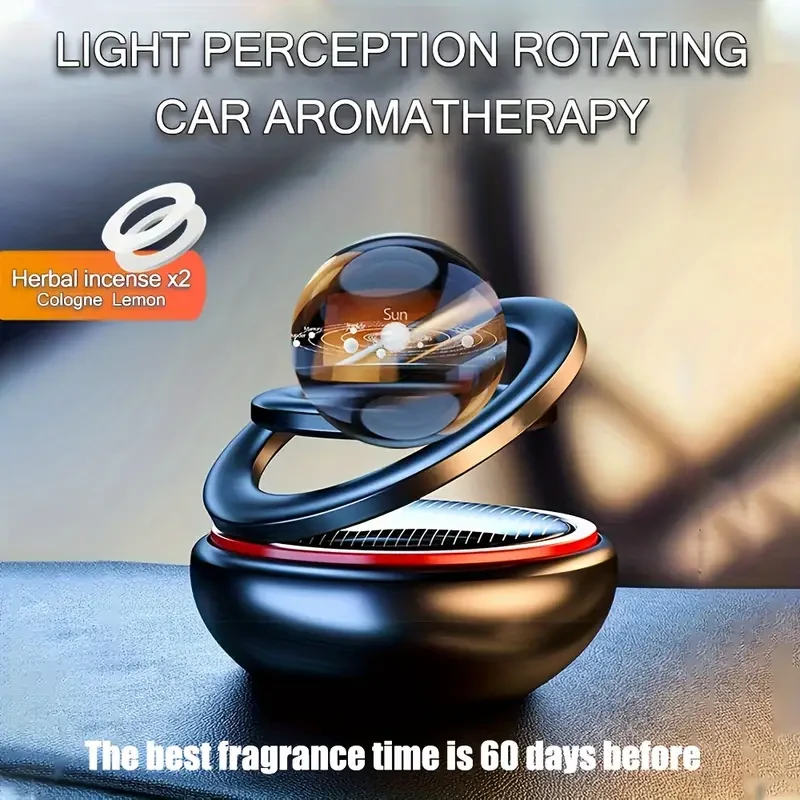 Solar Rotating Car Air Freshener Perfume Diffuser