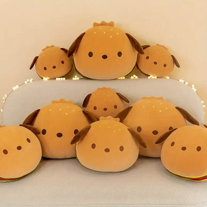 Adorable Cartoon Puppy Hamburger Plush Toy