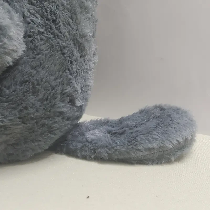 Chubby Grey Cat Plush Toy, Soft Cotton Stuffed Animal for All Ages