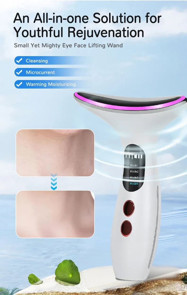 Light Multifunctional Face Neck Beauty Apparatus