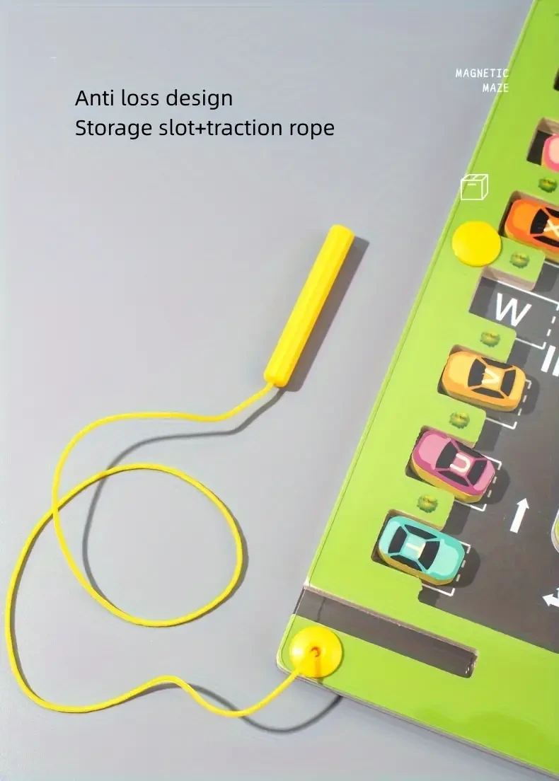 Double Puzzle Toy - Magnetic Alphabet Matching, Cognitive Parking Maze, Pen Grip Training, Hand-eye Coordination, Two-player Battle for Early Education - 2024 New Release, Enhances Problem-Solving Skills, Boosts Creativity, and Fosters Friendly Competitio