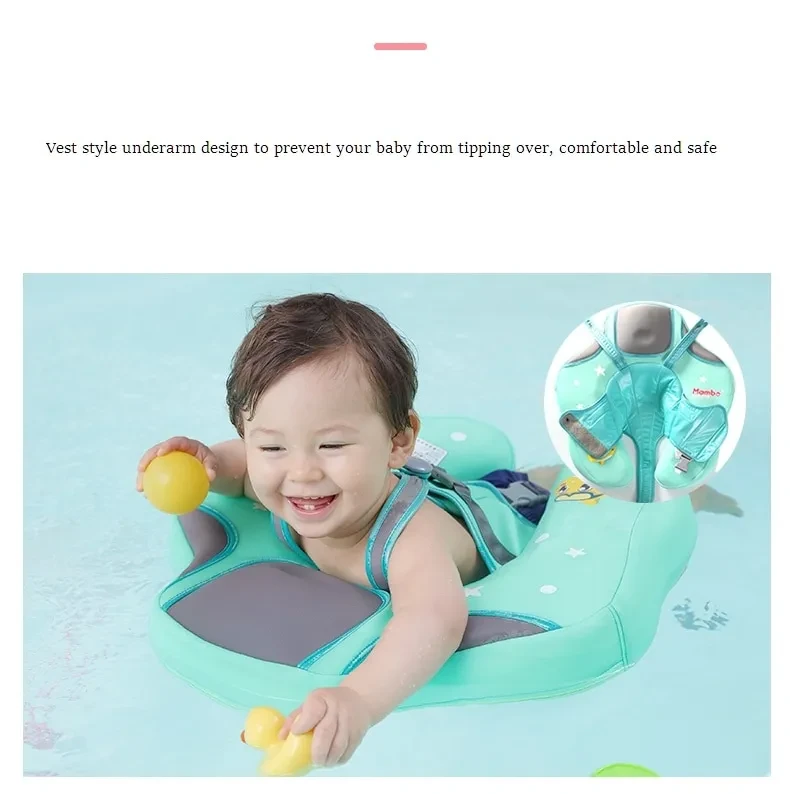 Children's Free Inflatable Lying Ring Anti-turning Swimming Ring