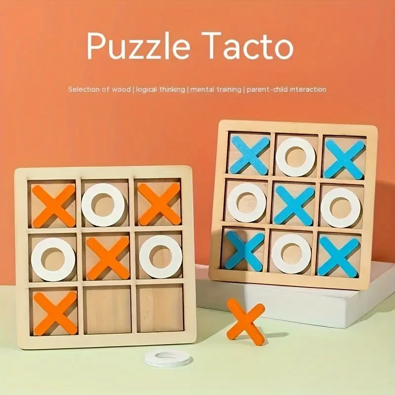 Classic Xo Tic-Tac-Toe Wooden Board Game
