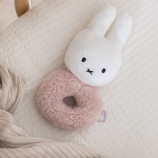 Miffy Fluffy Ring Rattle Pink
