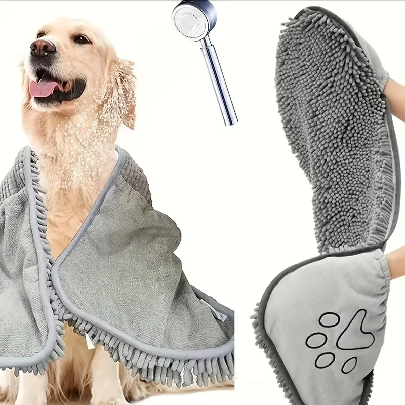 Quick-Dry Pet Bath Towel for Dogs and Cats