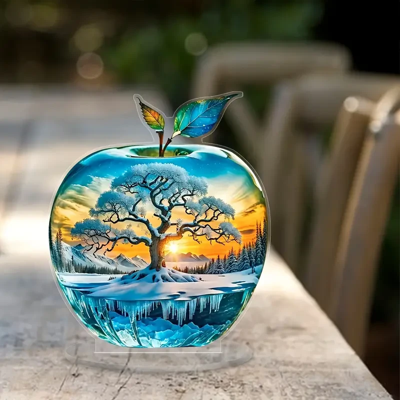 Sunset Tree of Life Acrylic Desk Ornament with Stand