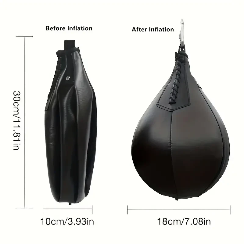 Pear-Shaped Boxing Speed Ball, Hanging Punching Bag for Indoor Gym Training