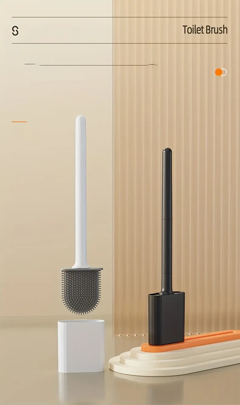Premium Silicone Toilet Brush Wall-mounted Holder