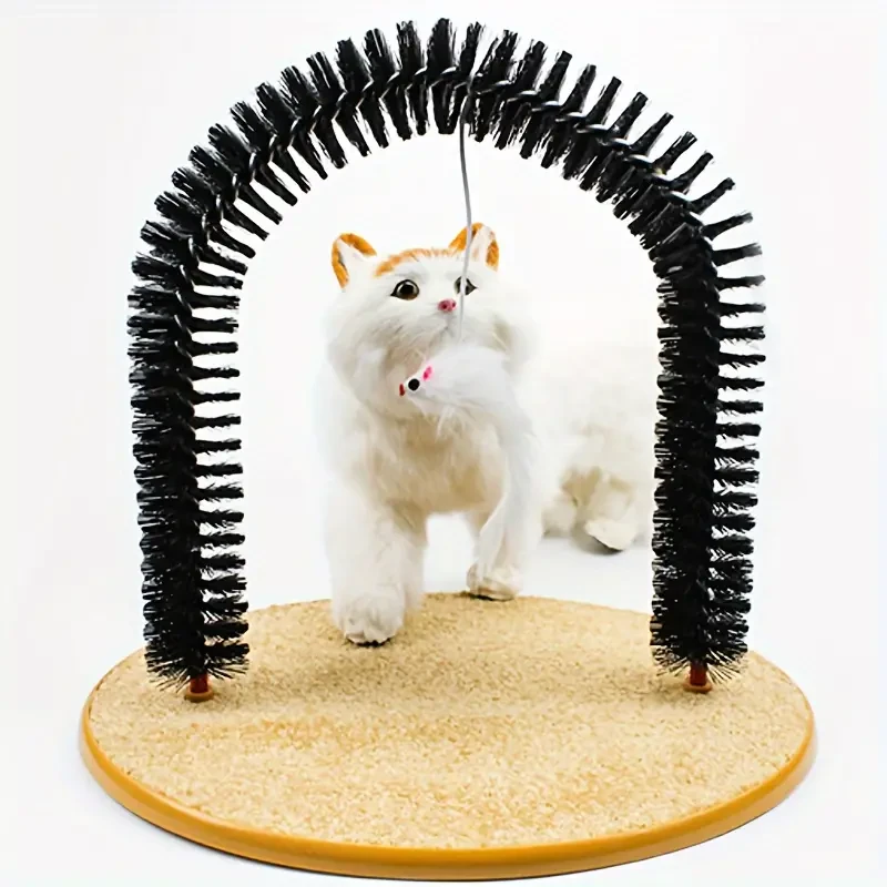 Cat Arch Self-Grooming & Massage Toy, Multifunctional Cat Scratching Toy