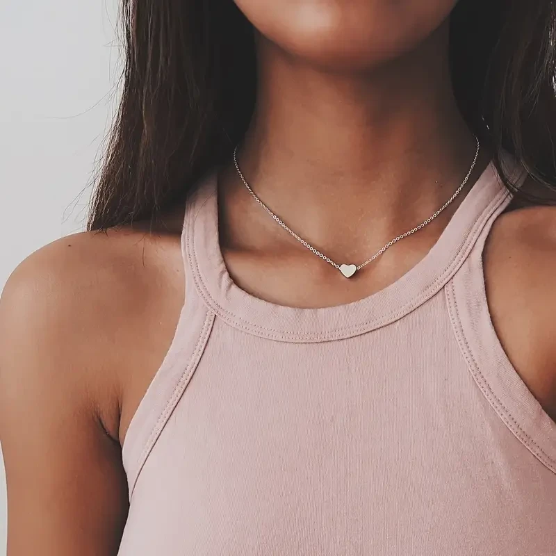Simple Exquisite Heart-Shaped Pendant Necklace