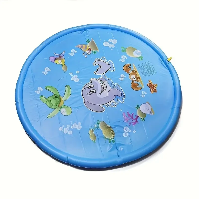 Outdoor Water Spray Mat - PVC Inflatable Splash-Proof Lawn Play Mat