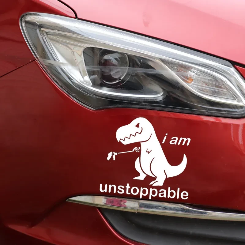 Cute Cartoon Dinosaur Car Car Sticker