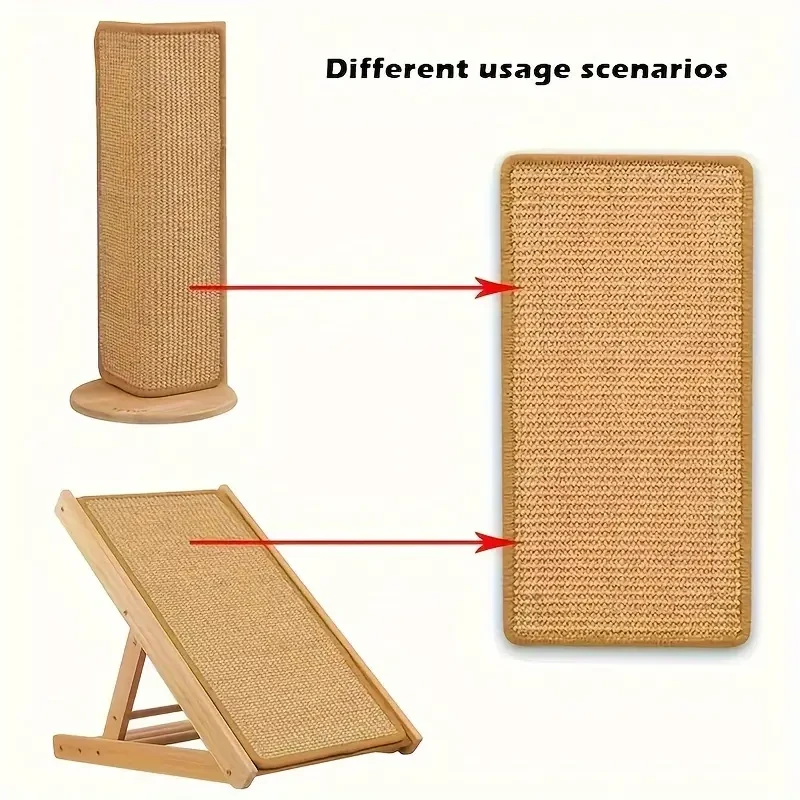 Durable Sisal Rope Cat Scratching Pad Scratch-Resistant Cat Claw Board for Sofa Protection