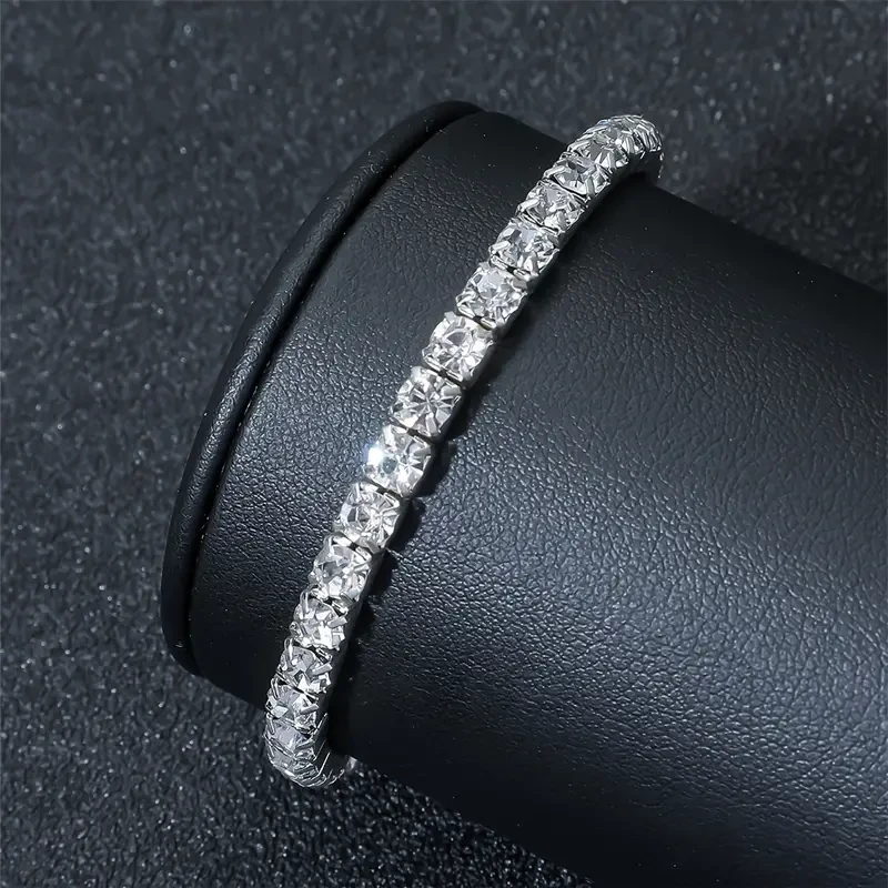 Stunning Rhinestone Tennis Bracelet -