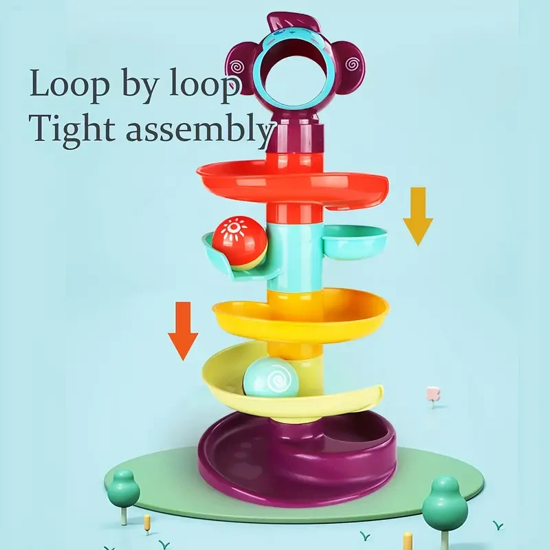 Educational Fun Track Slide Ball Tower - Rolling Ball Early Education Toy