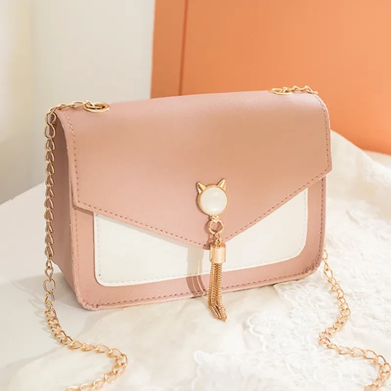 Cat Lock Crossbody Messenger Bag for Women