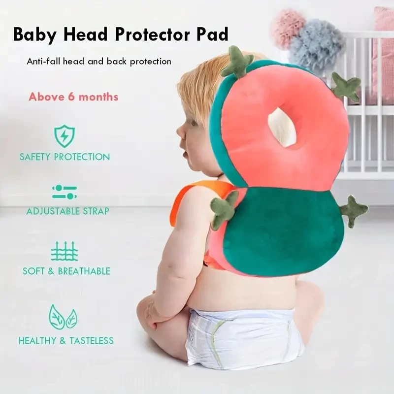 Adjustable Youngsters Safety Backpack - Soft Head Protector Pad for Ages 0-3 Years
