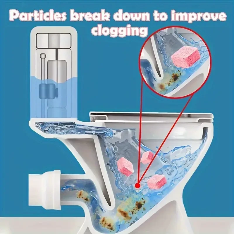 10pcs Automatic Toilet Bowl Cleaning Tablets - Effervescent & Deodorizing