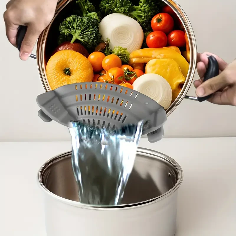 Silicone Pot Strainer Adjustable Silicone Clip