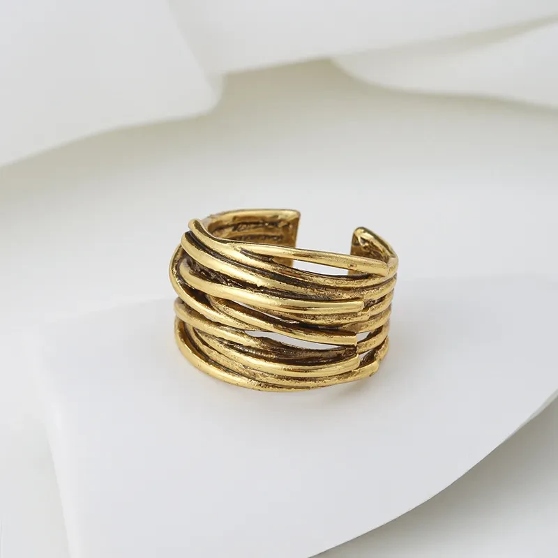 Retro Multi-coil Bracelet Open Index Finger
