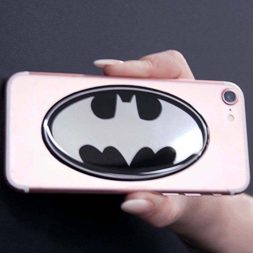 Fan Emblems DC Batman Oval Logo Decal (Black & Chrome)