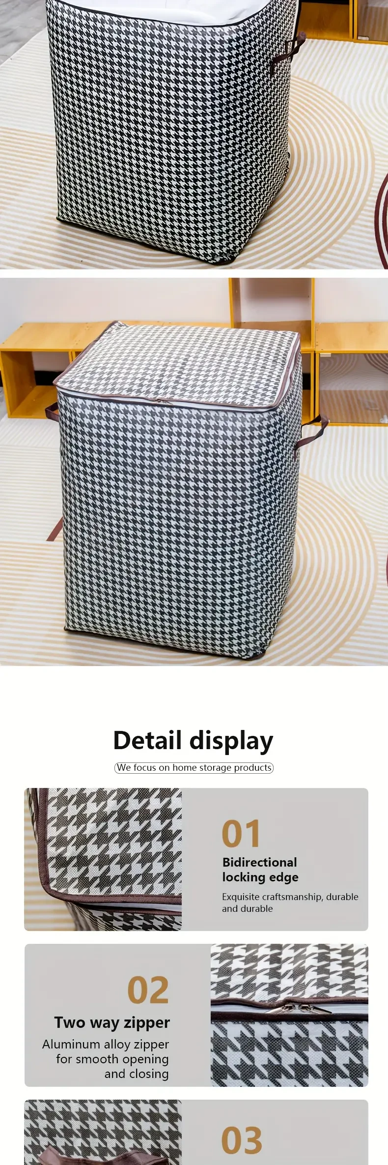 Aesthetic large capacity storage bag