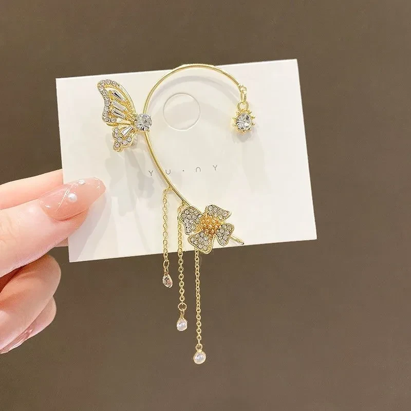 Butterfly tassel style earrings