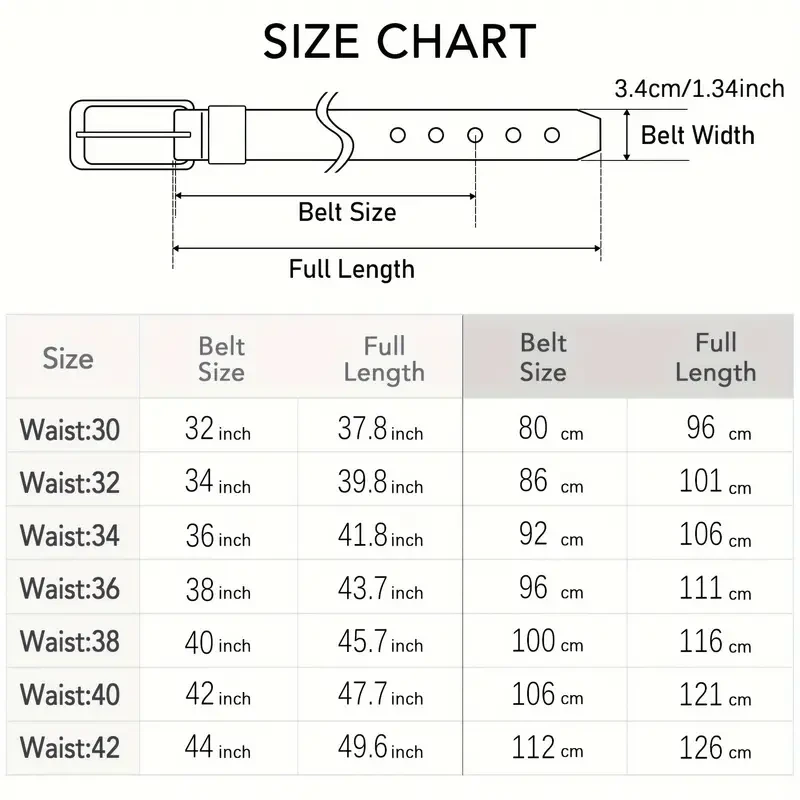 Men's Genuine Leather Cowhide Belt