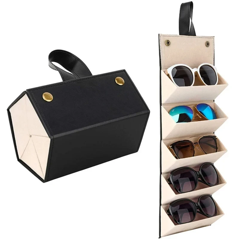 Pixiqa 5 Slot Travel Sunglasses Storage box