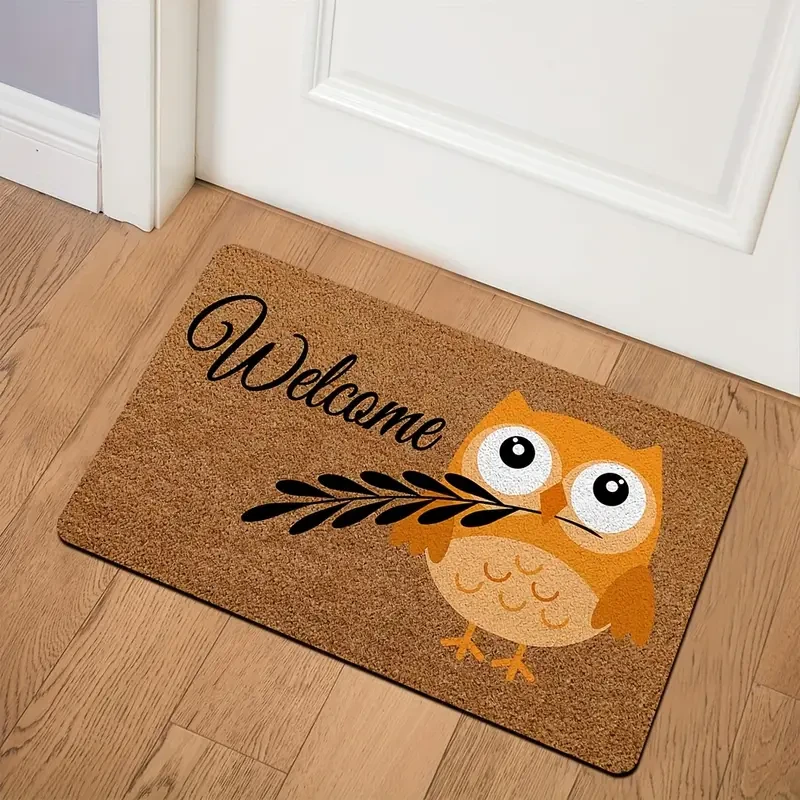 Owl-Themed Welcome Mat for Home