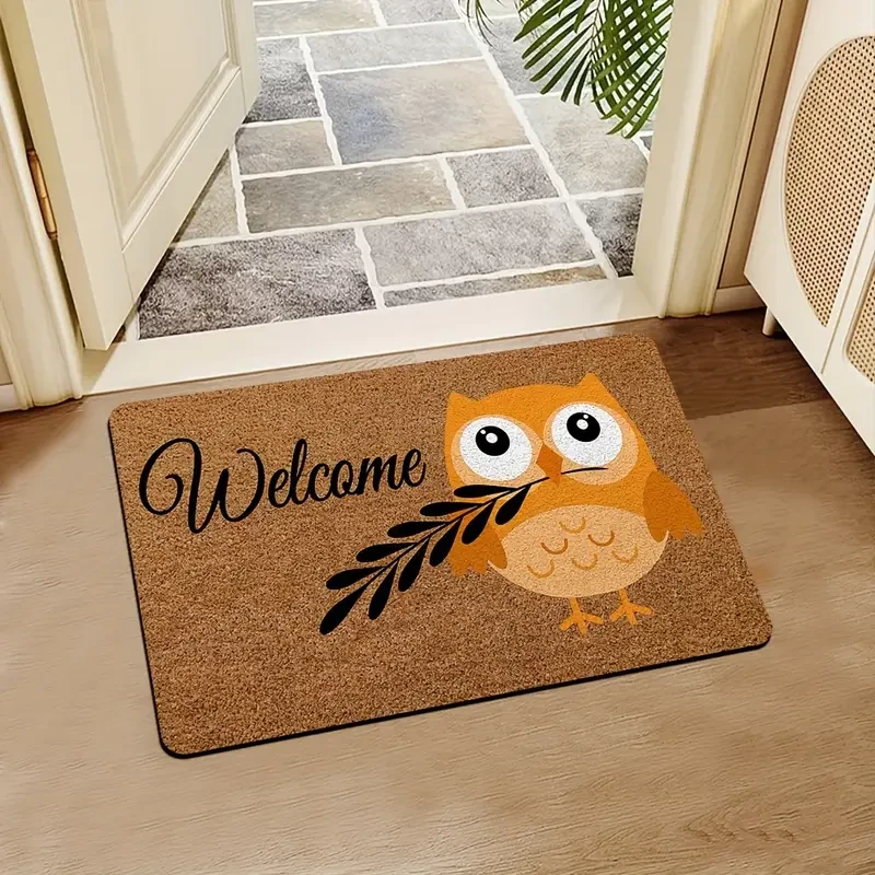 Owl-Themed Welcome Mat for Home