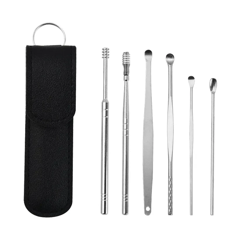 6PCS Stainless Steel Ear Wax Remover Set