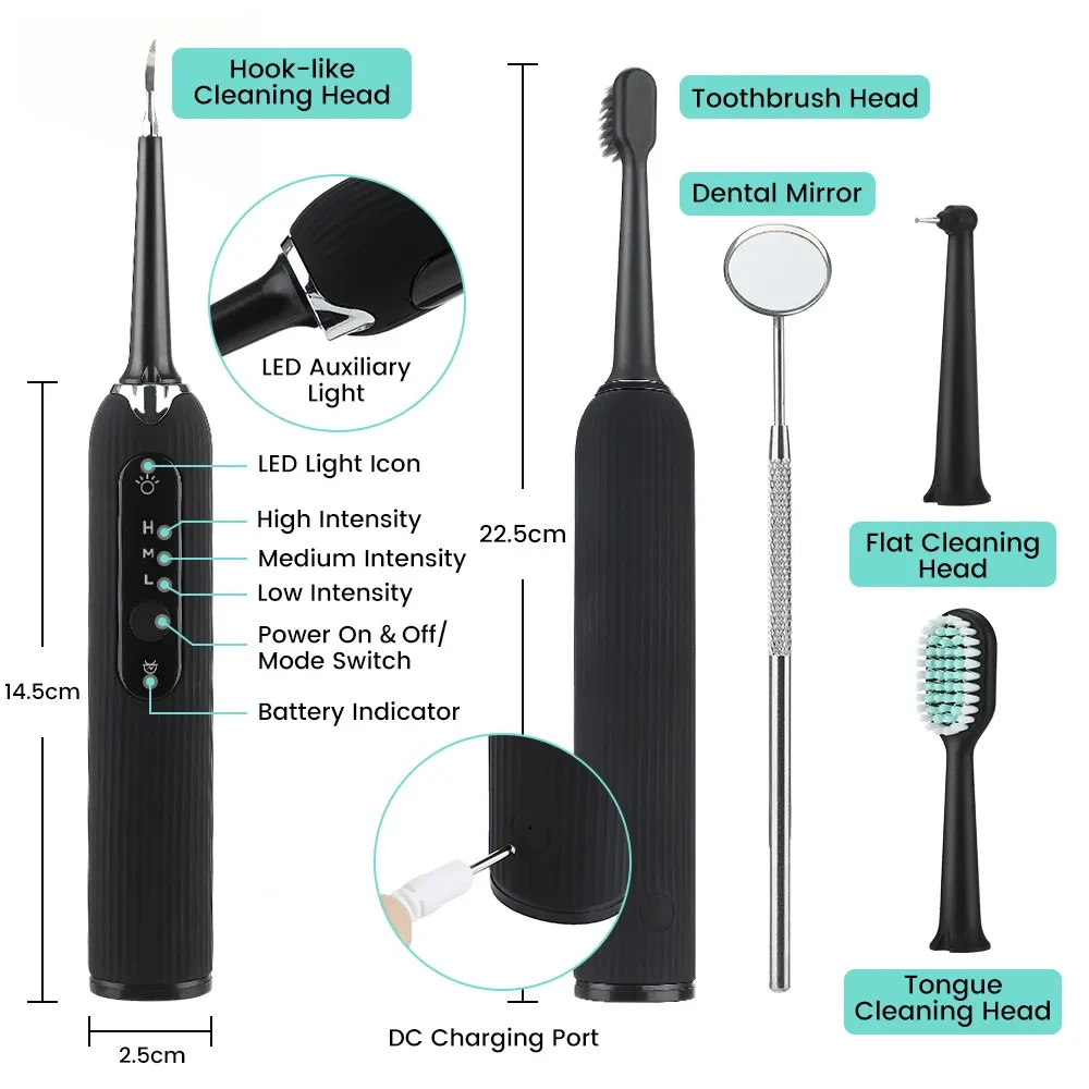Portable Household 3-Gear Oral Cleaning Tool