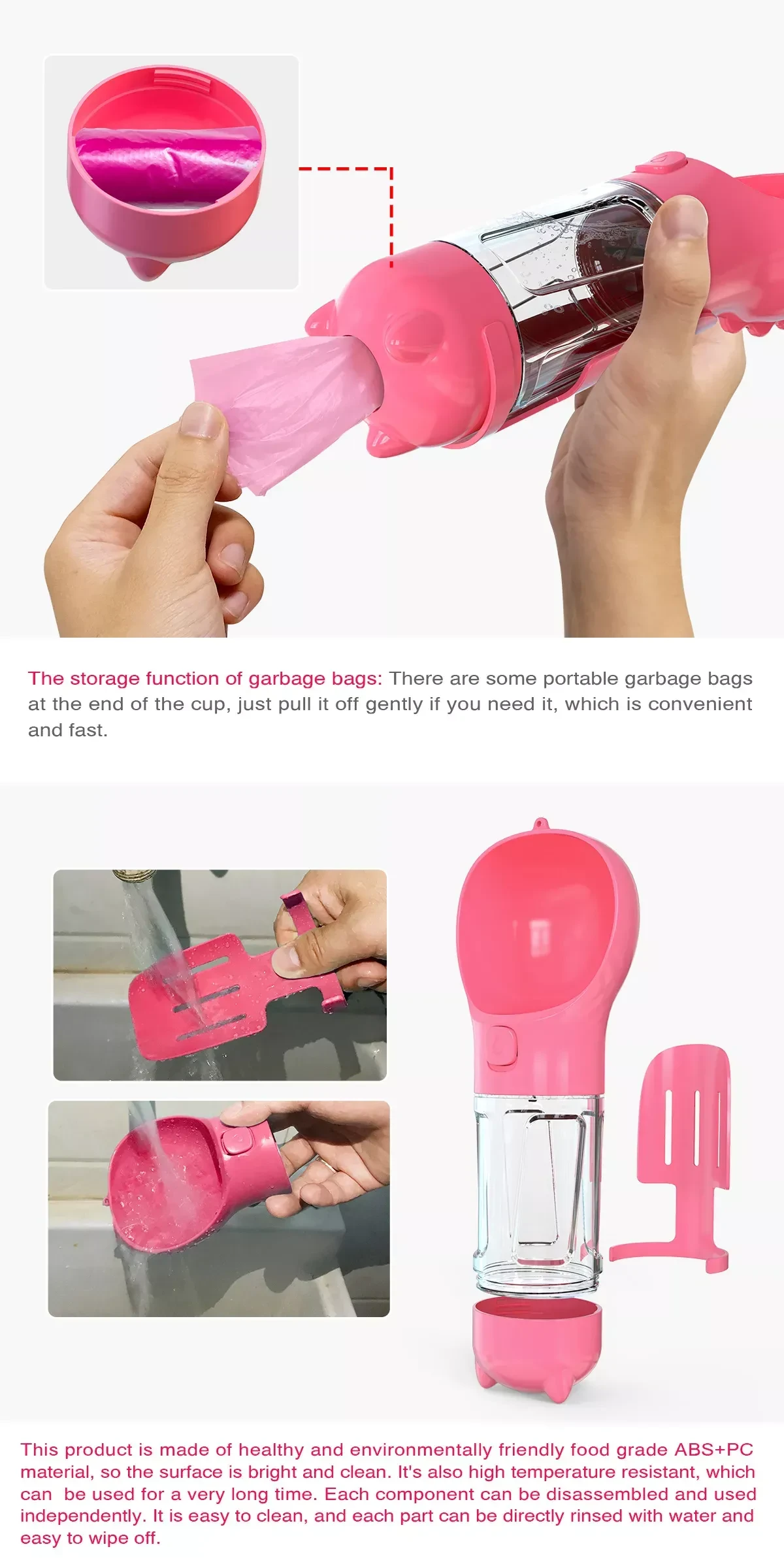 Portable Cat Dog Water Bottle