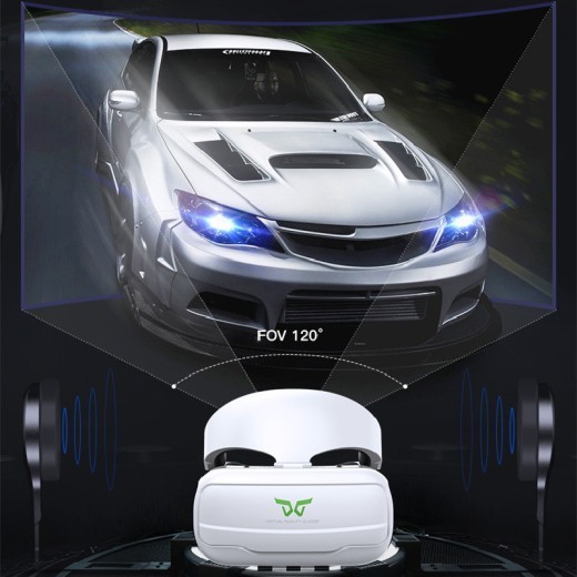 Head-Mounted Adjustable HD VR Glasses With Headset