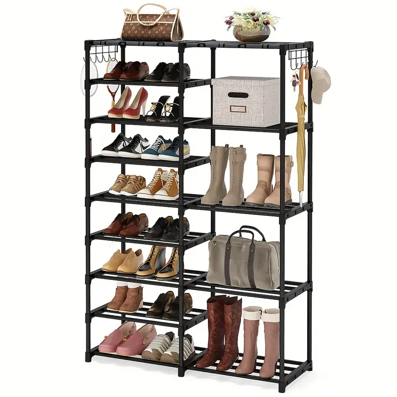 9+5 Tiers Tall Shoe Rack - Storage Shelf for Shoes