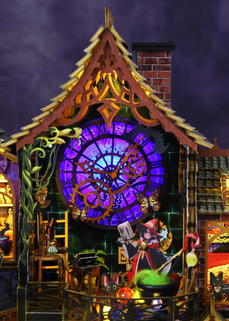 Magic Cottage Kit - Illuminated 3D Wooden Puzzle Mode