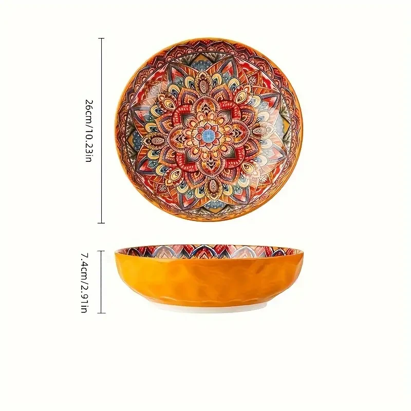 Delightful WONGIRL 10.15 Bohemian Ceramic Soup Bowl