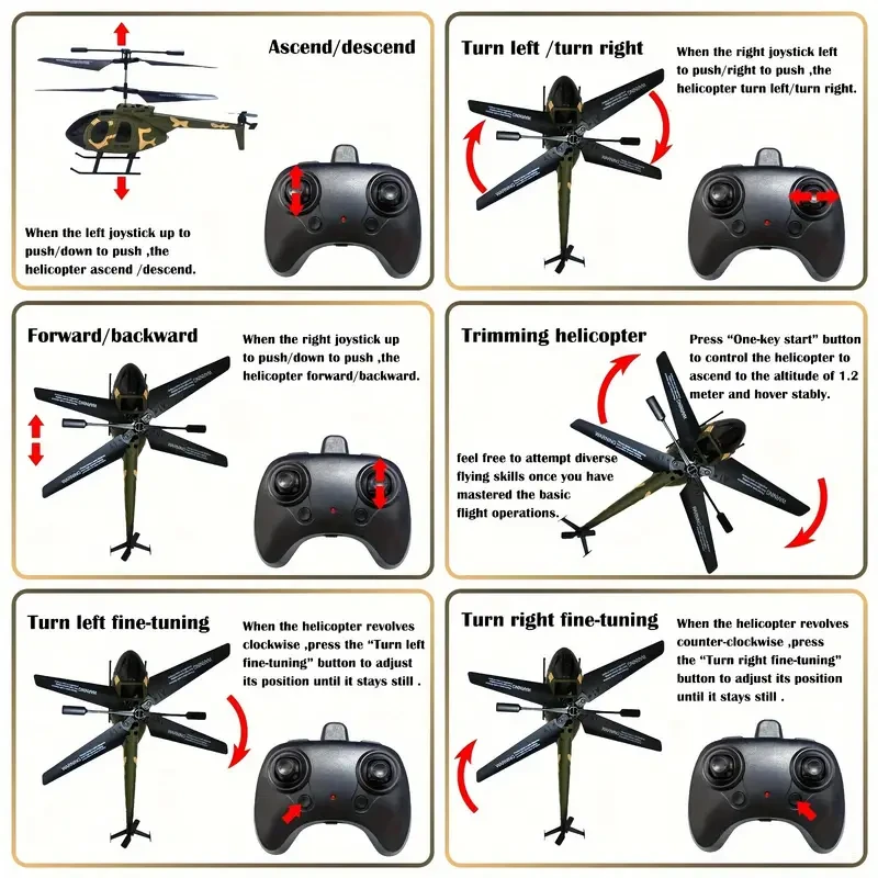 Professional Remote Control Helicopter - 6 Channels with USB Charging