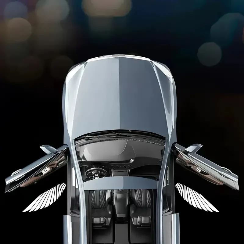 Smart Wireless Car Door Logo Projector - HD Laser Welcome Lamp with Angel Wings