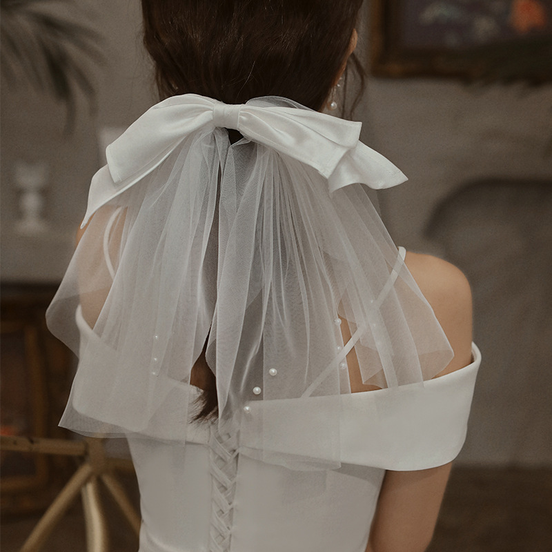 Japanese And Korean Sweet Bow Party Wedding Accessories Veil