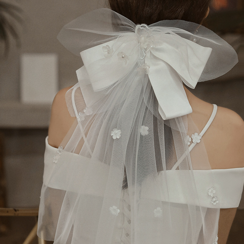 Japanese And Korean Sweet Bow Party Wedding Accessories Veil