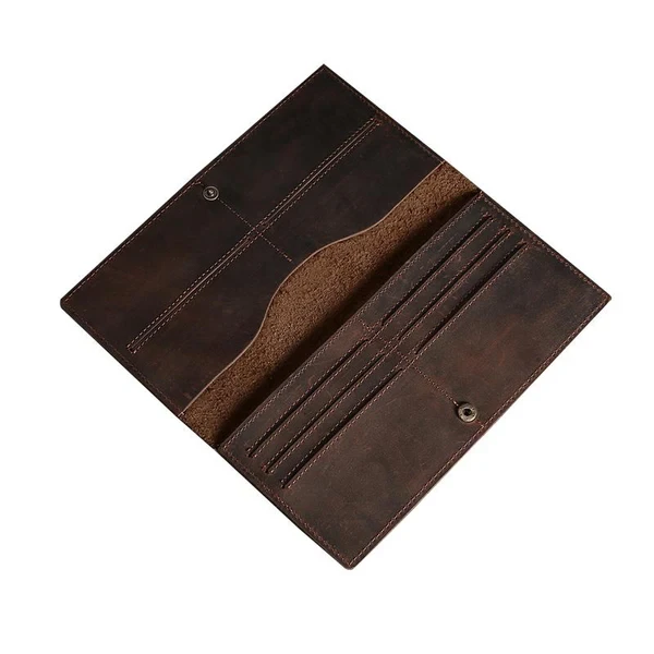 Men's Vintage Leather Ultra-Thin Large-Capacity Wallet
