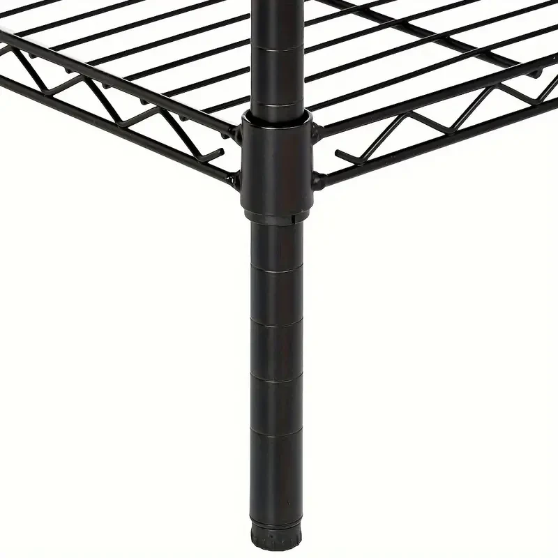 4-Tier Rust-Resistant Plastic Coated Iron Storage Shelf - Sturdy & Space-Saving
