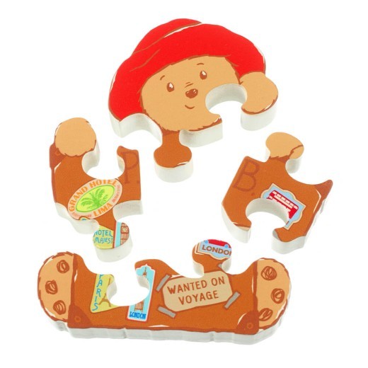 Wooden Puzzle Paddington with Suitcase