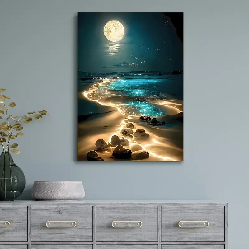 Unique Moonlit Beach Wooden Puzzle - Animal-Shaped Brain Teaser for Adults