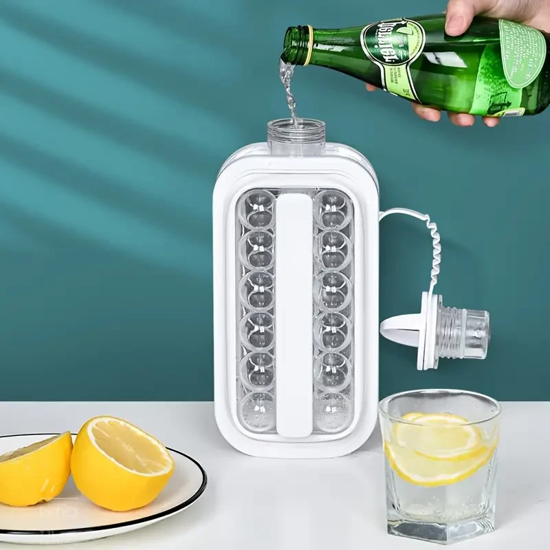 2-in-1 Portable Ice Maker & Cube Tray - Non-Electric & Battery-Free