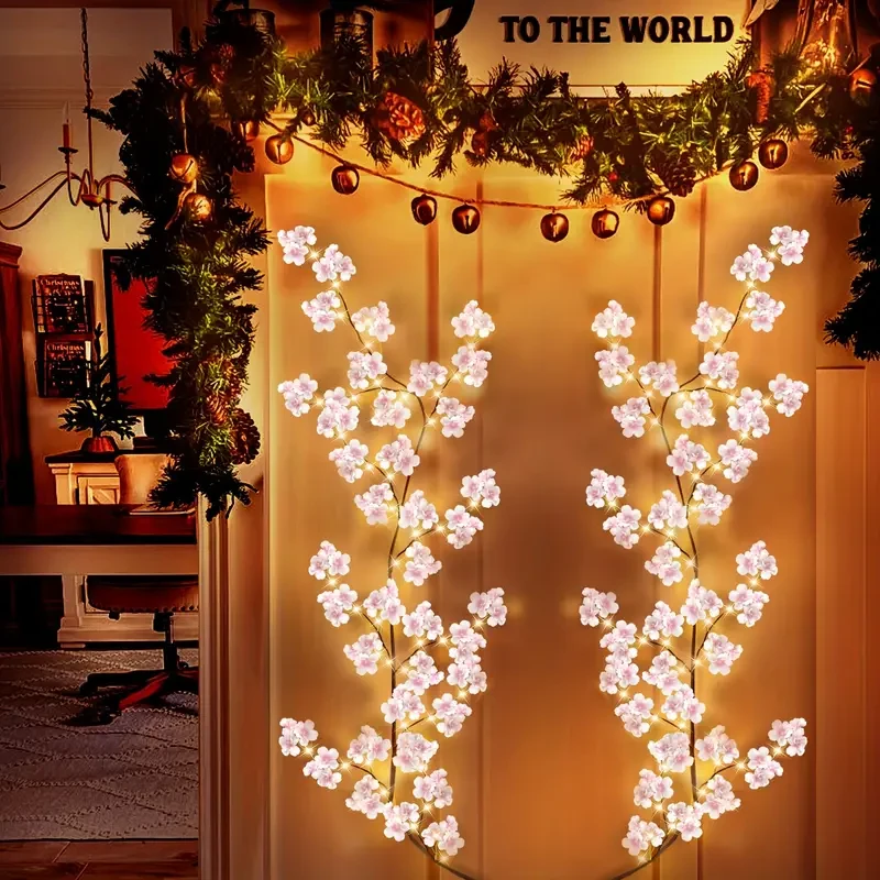 Cherry Blossom Lighted Garland - 100 Fairy Lights, 1.8M/5.9FT