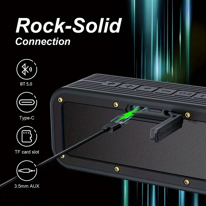 BOGASING M4 Portable Speaker - 40W Sound, Deep Bass, Wireless Pairing